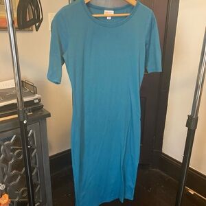 LuLaRoe Teal Midi Dress